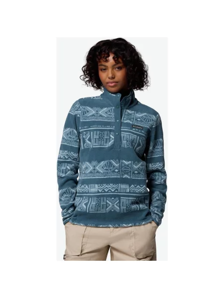 Polar Columbia Benton Springs Printed Half Zip Niebieski L biały