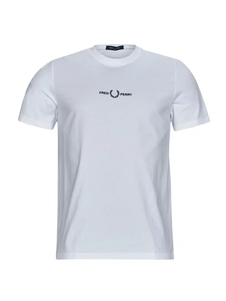 Tričko Fred Perry s výšivkou bílé