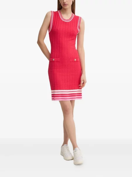Rochie mini Liu Jo fără mâneci tricotate de costum roșu