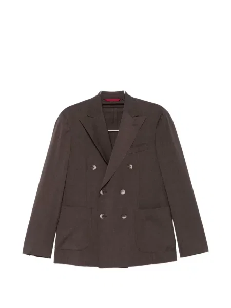 Costum Vela Shop cu două rânduri de nasturi maro