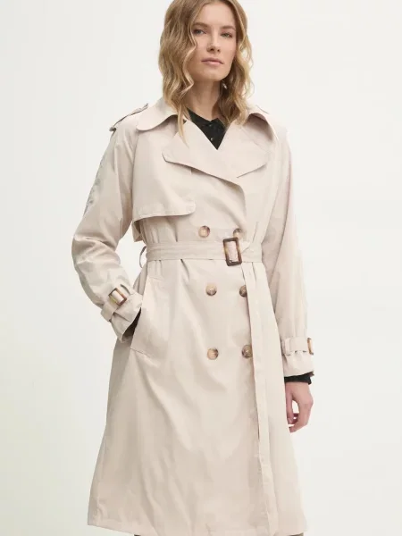 Шлифер Answear Lab дамски преходен модел бежово