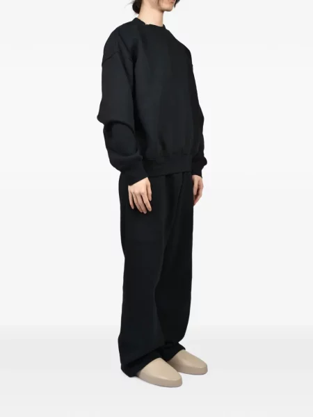 Pantaloni Essentials cu imagine evazate negru
