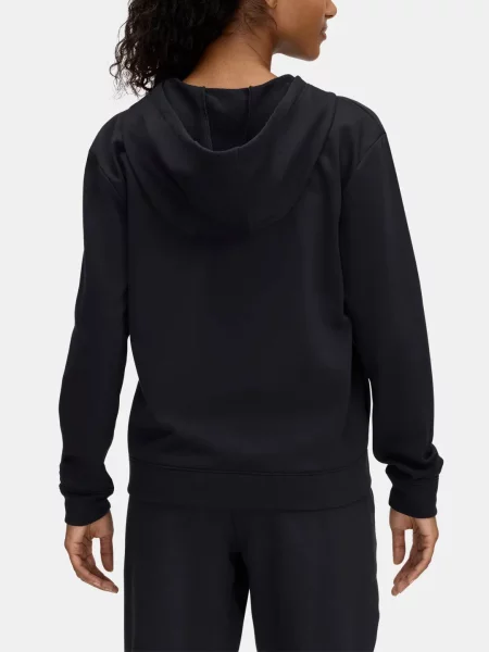 Хавлиени суичър с качулка Under Armour с качулка с принт черно