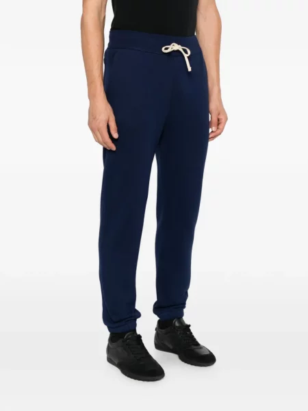 Haftowany sweter Polo Ralph Lauren do biegania ze sznurkiem niebieski