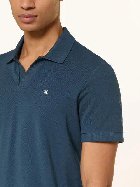 Calvin Klein Jeans Piqué Polokošile Classic Fit tmavě modrá