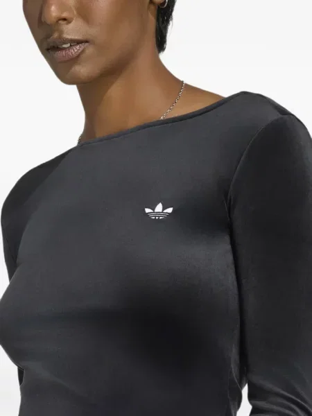 Decupat hanorac Adidas tricotate negru