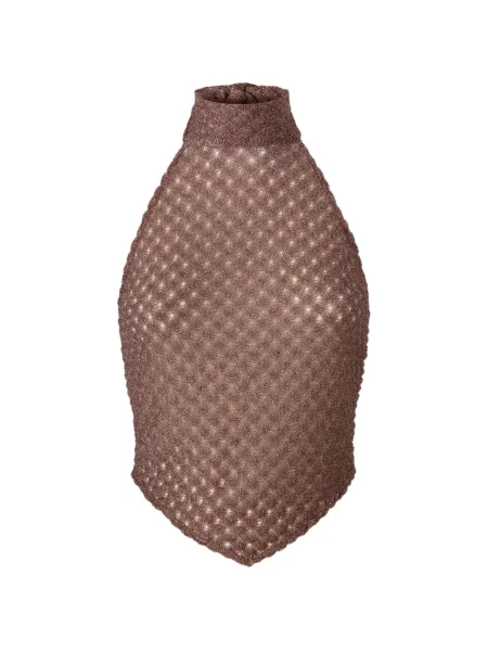 Top Missoni cu gât halter maro