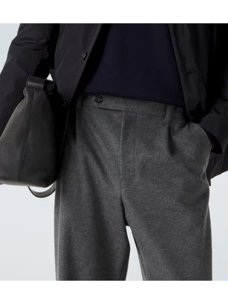 Pantaloni Jil Sander de lână gri