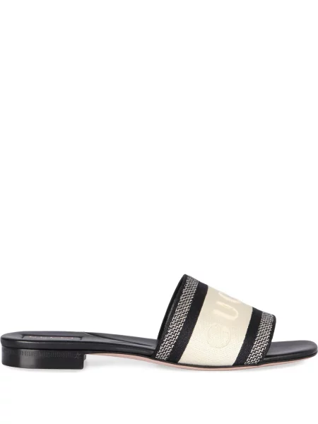 Сандали Gucci без ток с автограф бяло