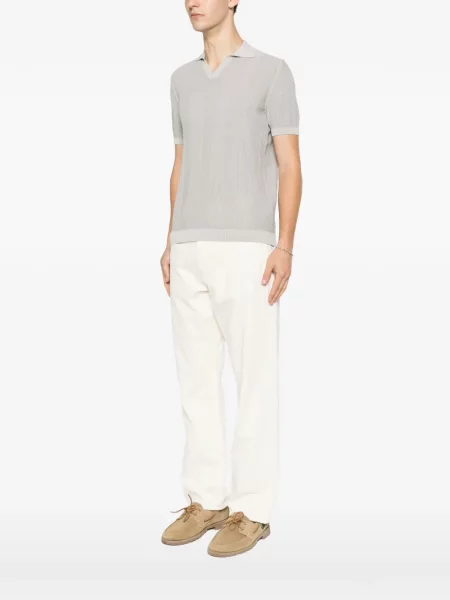 Gulerat tricou polo Jeordie's gri