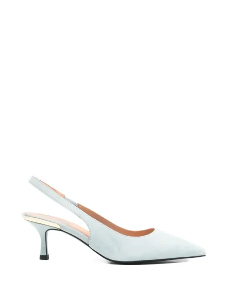 Pantofi cu toc Love Moschino din piele slingback albastru