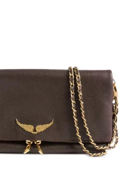 Kožené psaníčko Zadig&voltaire hnědé