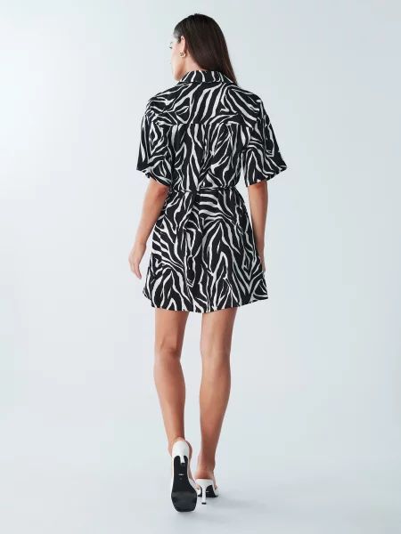 BWLDR Rochie Elle negru alb