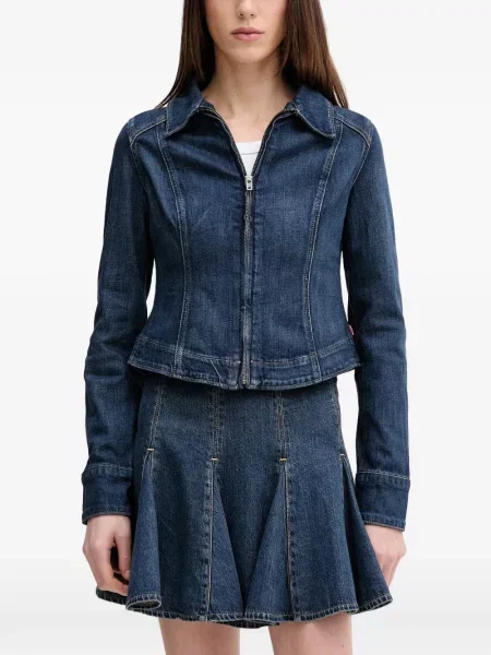 Gulerat pantaloni Levi's® evazate zdrențuiți albastru