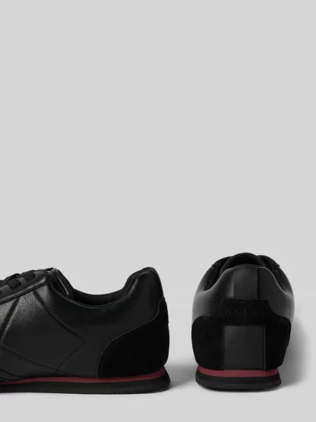 Buty sznurowane z mieszanki skóry model ‘Olmo’ Guess czarne