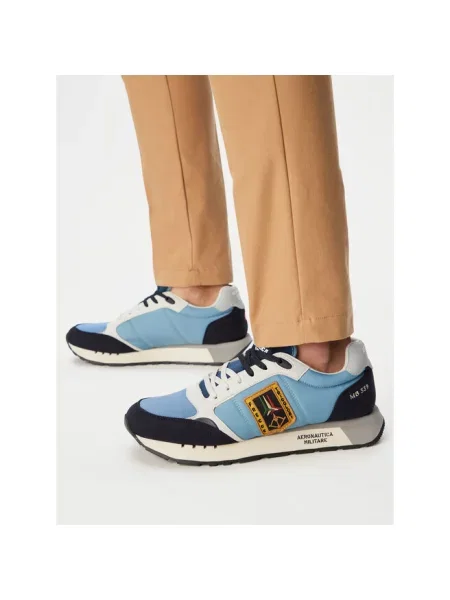 Sneakersy Aeronautica Militare niebieskie