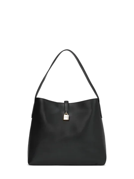 Geanta de piele Karl Lagerfeld K/Autograph negru