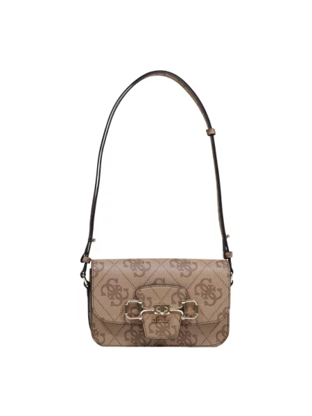 Torebka crossbody Guess skórzana beżowa