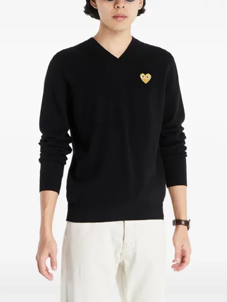 Pulover Comme Des Garcons Play de lână negru