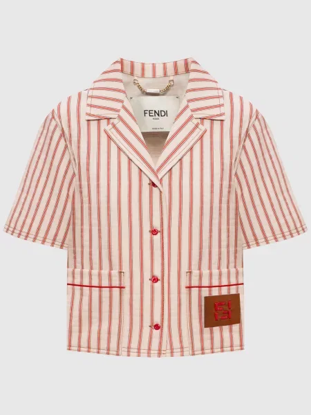 Сорочка в смужку Fendi бежева