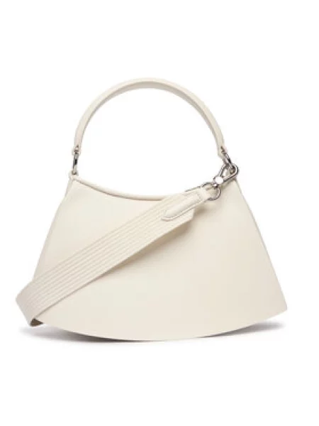 LACOSTE Kabelka Lacoste Petit sac Lenglen Défilé en cuir Cristalline' bílá
