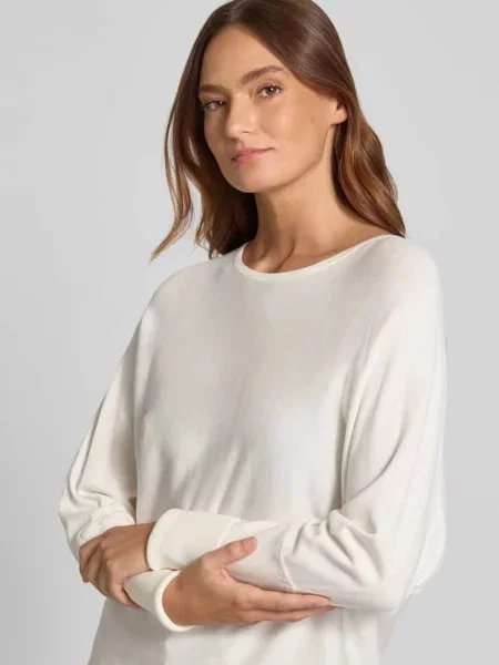 Sweter krój relaxed fit z Mieszanka Model Morla' B.young biały