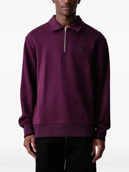 Поло тениска Fred Perry бродирана виолетово