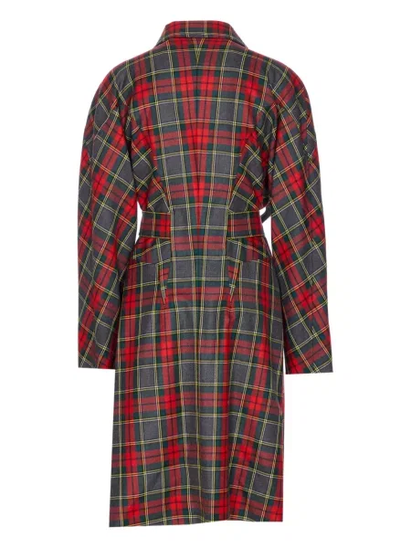 Płaszcz Vivienne Westwood w kratkę czerwony