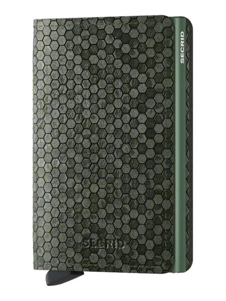 Secrid portofel de piele Slimwallet Hexagon Green verde