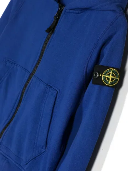 Bluza z kapturem dziecięca Stone Island niebieska