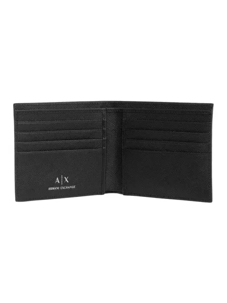 Portfel Armani Exchange skórzany czarny
