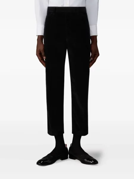 Παντελόνι chino Thom Browne κοτλέ μαύρο