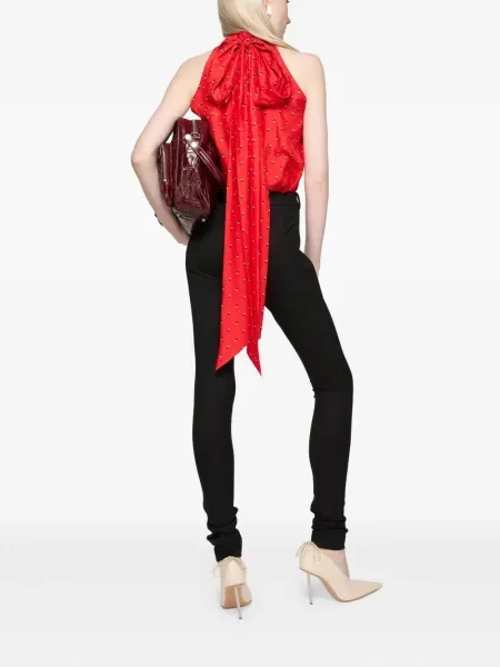Top Acne Studios cu funde roșu