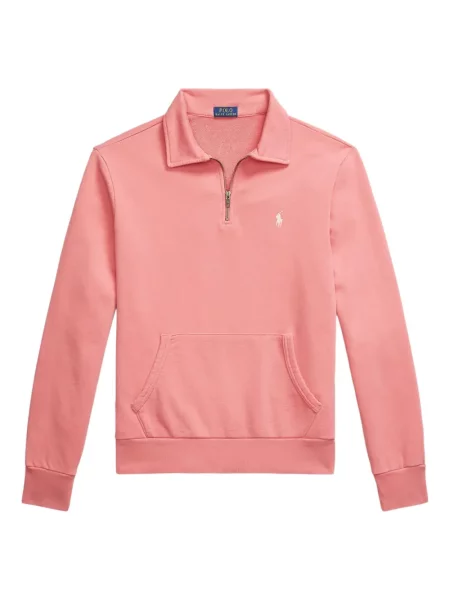 Șapcă Polo Ralph Lauren din fleece cu dungi cu volane albastru