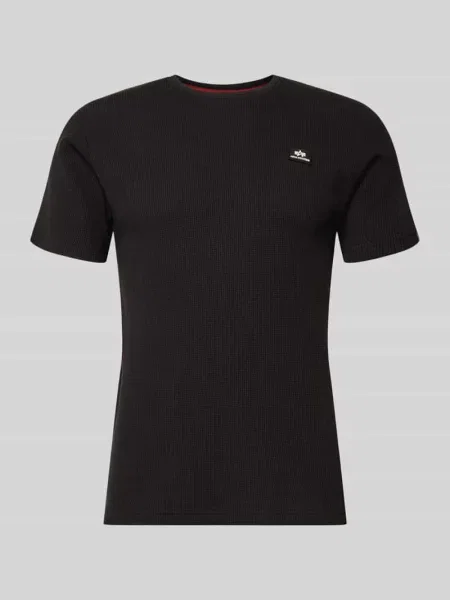 T-shirt z naszywką z logo Alpha Industries czarna
