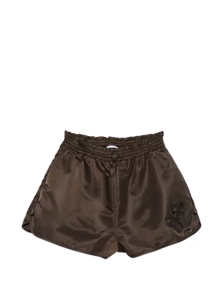 Pantaloni scurți Cecilie Bahnsen cu broderie maro
