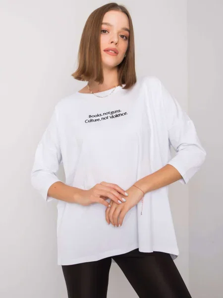 Bluză Fashionhunters alb