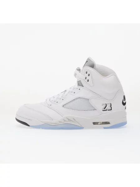 Sneakers Air Jordan 5 Retro "White Metallic" White/ Black-Metallic Silver EUR 40 alb