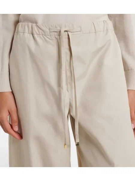 Pantaloni 's Max Mara din poplin bej