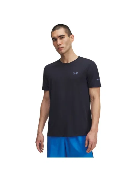 Тениска за бягане Under Armour Seamless Stride зелено с десен синьо