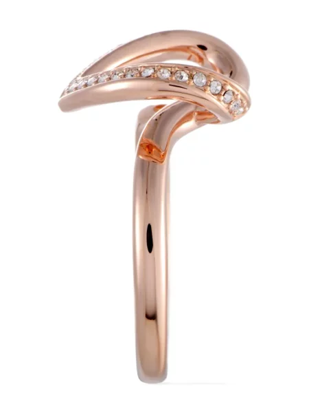 Inel Swarovski cu motiv cu inimi roz