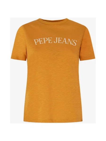 Koszulka Pepe Jeans Vio z krótkim rękawem pomarańczowo-biała XS biała
