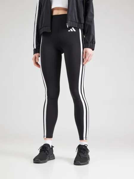 ADIDAS PERFORMANCE Pantaloni sport Optime Essentials / alb negru
