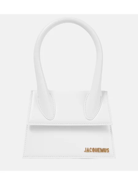 Usnjena torbica Jacquemus bela