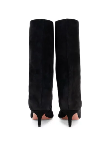 Botine Amina Muaddi din piele de căprioară negru
