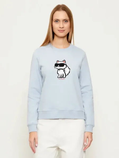 Karl Lagerfeld Hanorac ikon sketch | Straight fit albastru