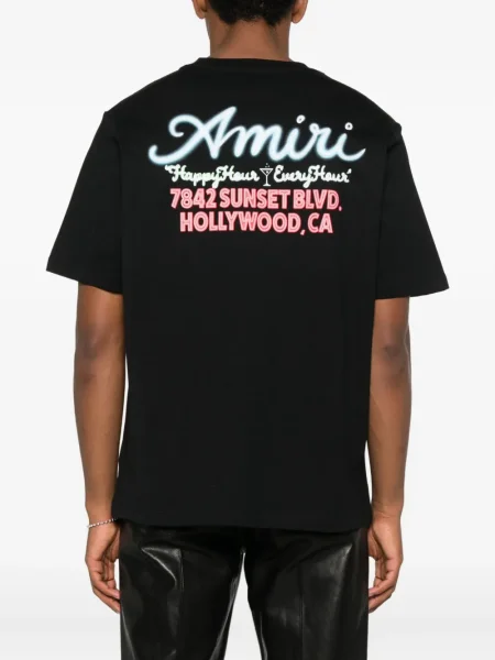 Tricou Amiri cu broderie negru