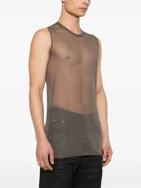 Риза Rick Owens без ръкави кафяво