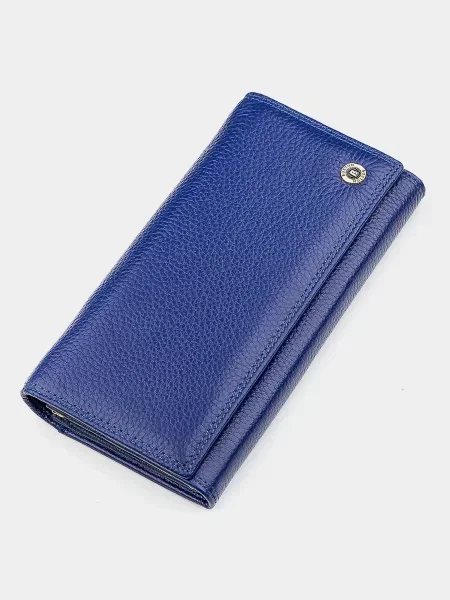 Кожаный кошелек Boston Leather Accessories синий