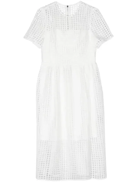 Fustă midi Dkny plasă până la genunchi alb